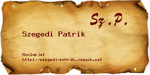 Szegedi Patrik névjegykártya